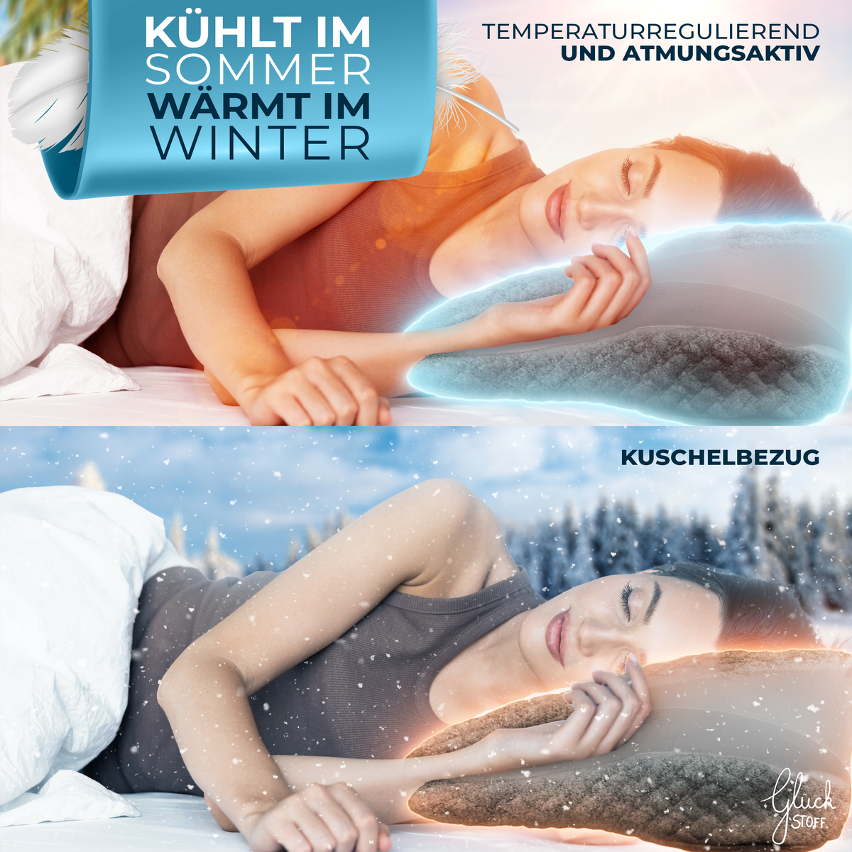 glücksstoff aufbewahrung Orthopädisches Kissen (Ergo) – Grau
